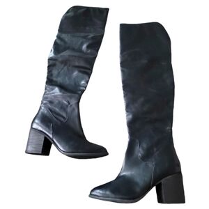 BP Over the Knee Black Faux Leather Boots Size 9M NWOT